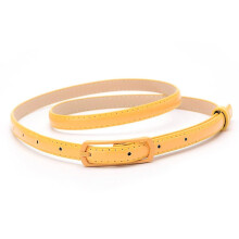 Cinto fino para mulheres estilo amarelo style1 1,2 cm de largura ajustável fecho de couro artificial e liga