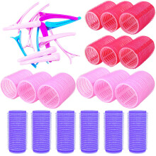 36pcs Self Grip Hair Curlers Rollers Set with Clips for Volume and Curls, 44mm 36mm 25mm