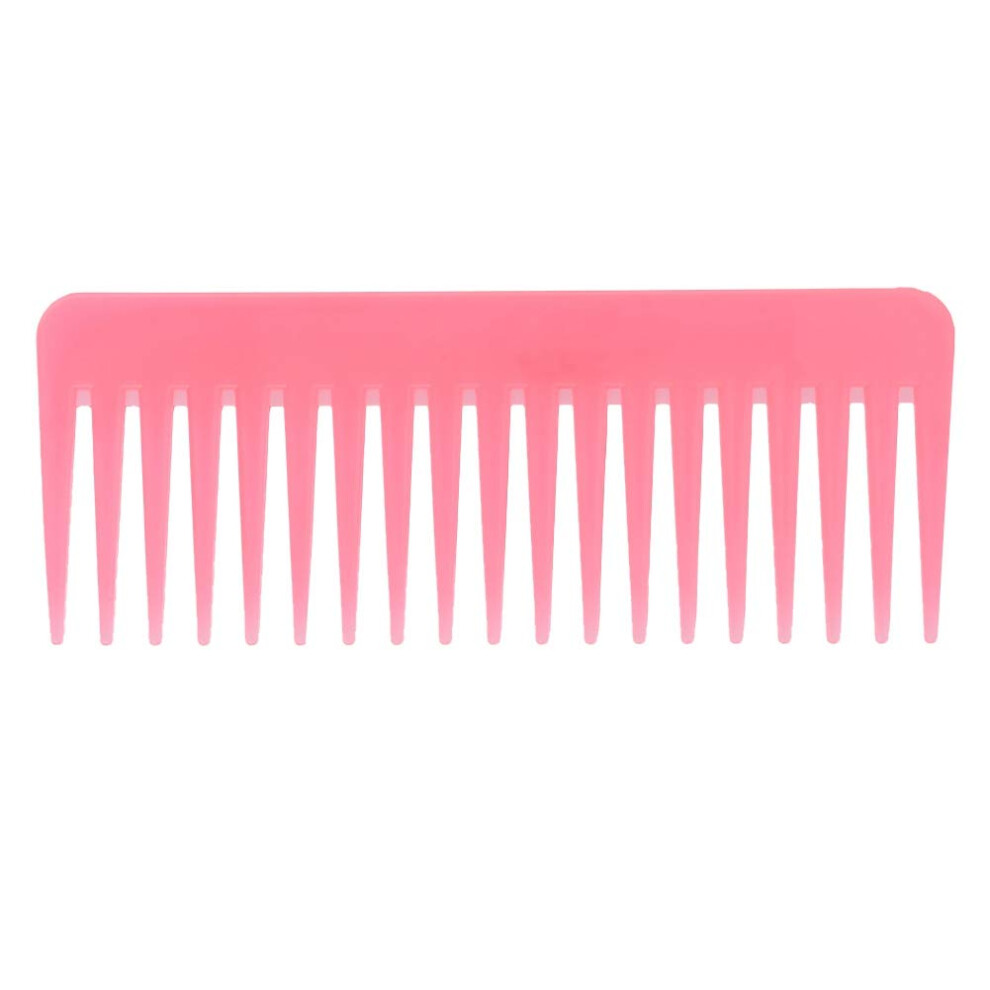 Unisex Wide Tooth Hair Comb For Curly And Wet Hair, Gentle Detangling With Ergonomic Grip And Compact Size