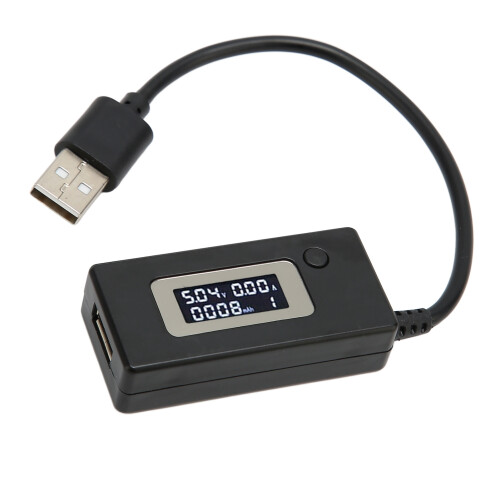 Δοκιμαστής μετρητή ισχύος USB με υψηλή ακρίβεια ρεύματος και θήκη EVA για καλώδιο 1