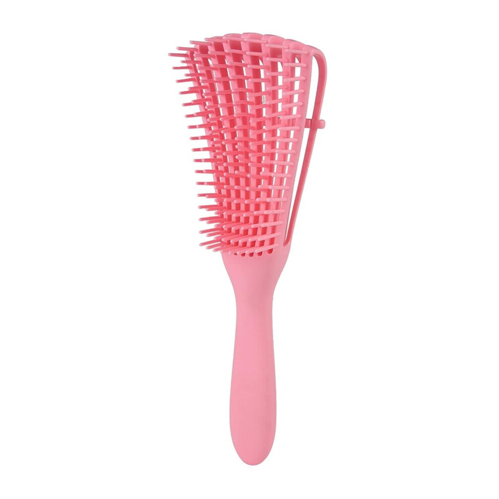 Unisex Pink Detangling Brush For Curly Hair With Flexible Teeth And Gentle Scalp Massage Octopus Comb