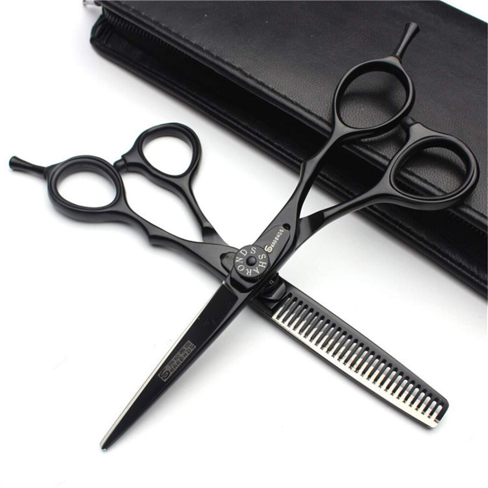 Professional Hairdressing Scissors Set 5.5 Inch 440C Stainless Steel Barber Shears with Ergonomic Handle