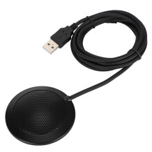 360 Degree Omnidirectional Conference Microphone USB Plug And Play Condenser Mic With Noise Reduction Compact & Portable Design Super Long 1.8M Cable