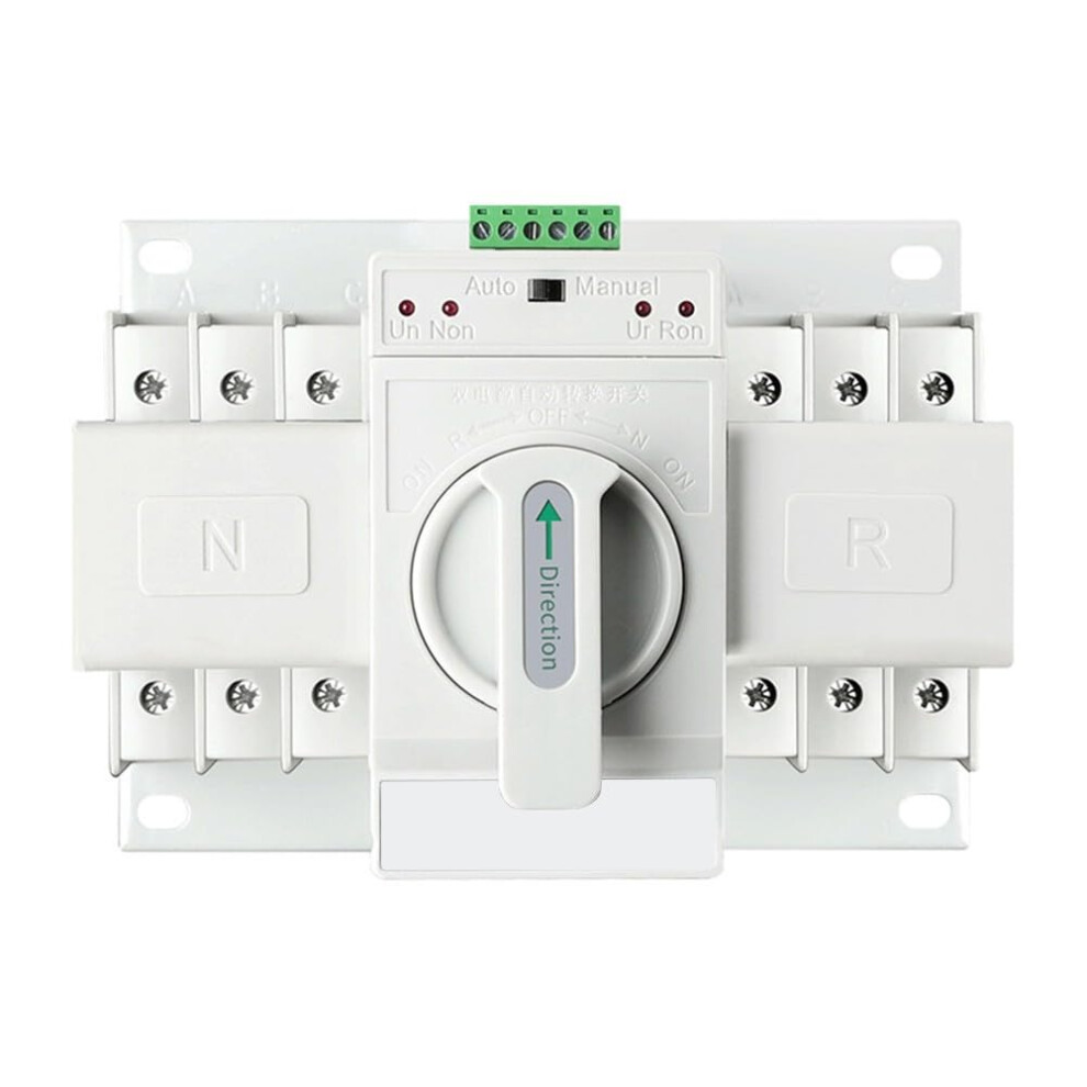 63A 3 Pole Automatic Transfer Switch 400V Dual Power Three Phase Ats With Load Capacity 9099447125057