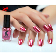 Mirror Nail Polish 6ml Metallic Chrome Effect Red, LongLasting Wear for Nail Art and Parties