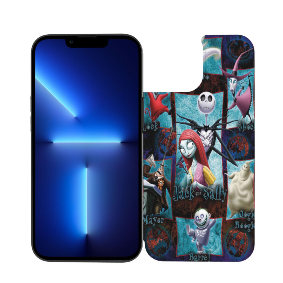 The Nightmare Before Christmas Compatible With Iphone 13 Phone Case, Leather Flip Cover With Magnetic Closure For Dual Camera 9773935582903