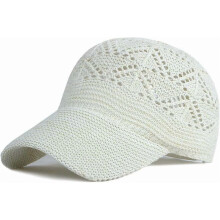 LinYooLi Knit Floral Crochet Packable Knit Baseball Cap Lekkie, wycięte letnie kapelusze damskie