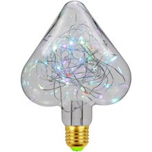 LINLIN LED-lamppu, 1,5 W:n vintage Edison-kuparilanka-tähtikuvioinen ilotulituslamppu E27 makuuhuoneen hääkoristeeseen