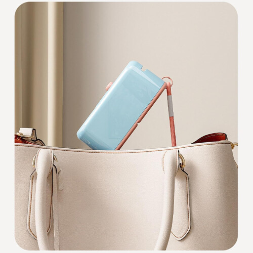 Refillable Dental Floss Dispenser with Automatic Floss Release, Compact Travel Holder, Blue 2