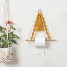 Boho-paperipyyheteline - makramee-paperipyyheripuste keittiöön ja kylpyhuoneeseen