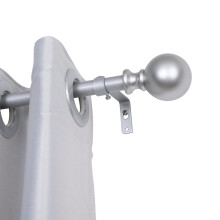 Tringle à rideaux UTOPIA ALLEY 3/4 po, tringle décorative simple réglable pour fenêtres de 86 à 120 po, finition nickel.