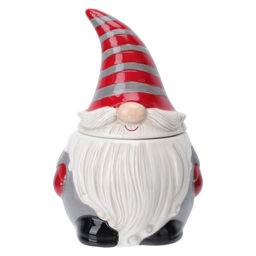 Κεραμικό βάζο μπισκότων Gnome XMAS Gregiular με καπάκι - Αεροστεγές δοχείο