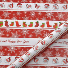 Rouleaux géants de papier cadeau de Noël, 10 pièces, joli papier cadeau délicat - 70 x 50 cm - Vermillon