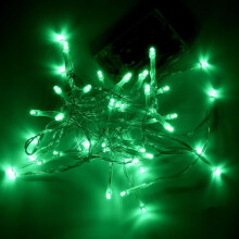 Battery Operated 3.3ft 10LED Green String Lights, Clear Wire Twinkle Fairy Lights for Wedding Party Christmas Halloween Indoor/Outdoor Decor