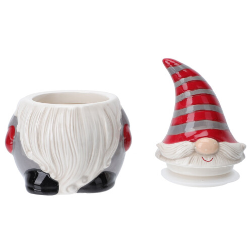 Κεραμικό βάζο μπισκότων Gnome XMAS Gregiular με καπάκι - Αεροστεγές δοχείο 1