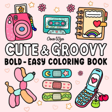 Coloring Book for Adults and Teens with Super Cute Animal Characters with Simple and Easy Patterns for Relaxation Paperback Item 9: 56 pieces