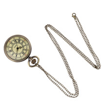 WQQZJJ Geschenke für Männer, Vintage-Taschenuhr mit rundem Zifferblatt, Quarz, klassische römische Skala, im Ausverkauf