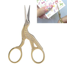 Vintage Sewing Scissors Gold Stainless Steel Sharp Blades for Embroidery Crafts and Fabric
