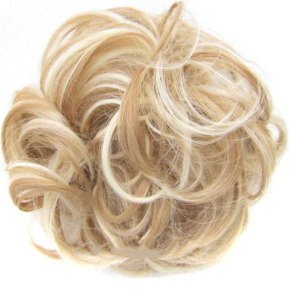 Messy Hair Bun Synthetic Chignon Hairpiece with Adjustable Elastic for Natural Volume Boost 18H613