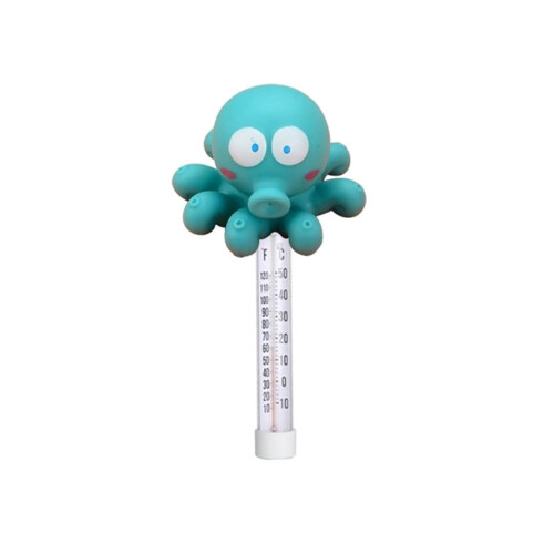 Floating Pool Thermometer Pink Octopus PVC ShatterResistant Large Display Accurate Temperature 2