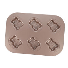 Non Stick Cartoon Cake Mold Carbon Steel Muffin Pan for Oven Baking and DIY Home Use
