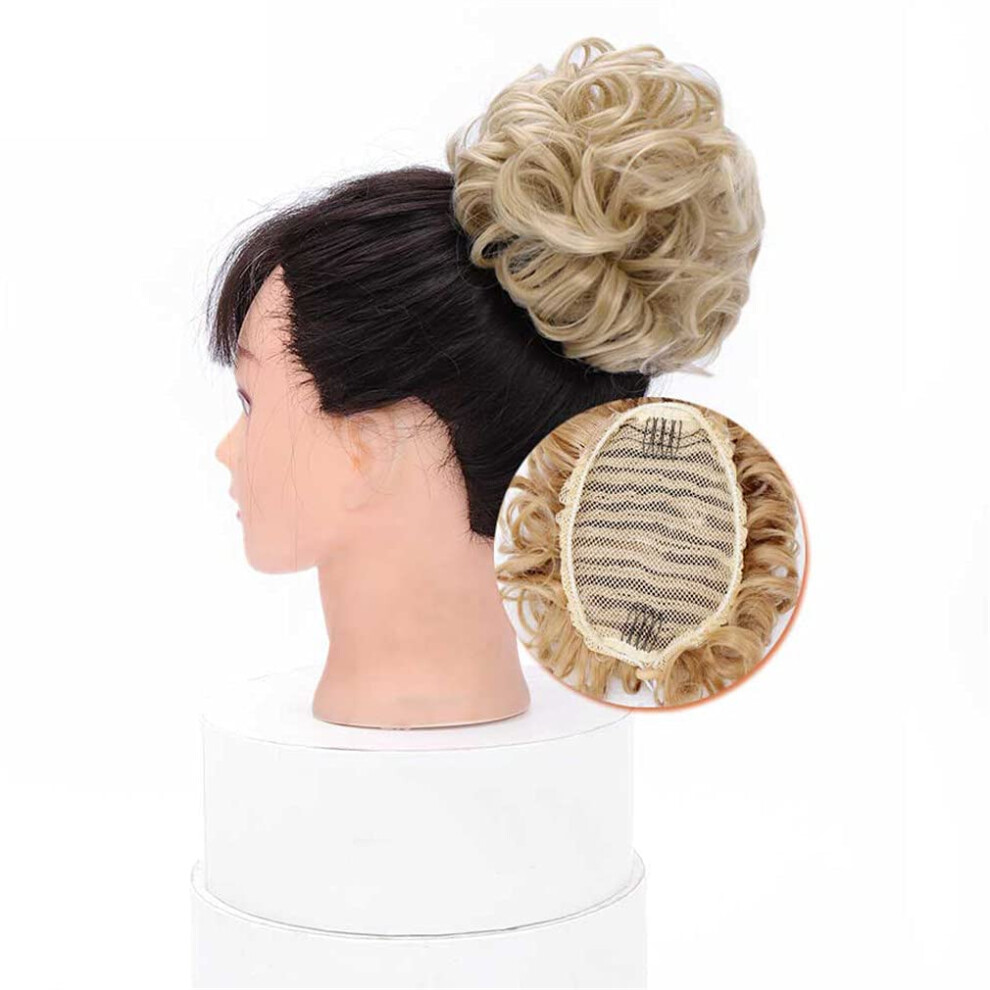 Unisex Hair Bun Extension With Instant Volume Boost, Synthetic Messy Bun Hairpiece For Women, Style 107