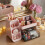 Living And Home Modern Multi-Compartment Cosmetic Storage Organiser with Drawers, Pink 3