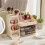 Living And Home Modern Multi-Compartment Cosmetic Storage Organiser with Drawers, Cream 1