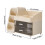 Living And Home Modern Multi-Compartment Cosmetic Storage Organiser with Drawers, Cream 6