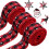 Χριστουγεννιάτικες εκπτώσεις! 2Rolls Ribbon Traditions Κόκκινη και μαύρη κορδέλα Buffalo Plaid με 5
