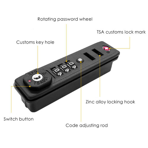 Padlock Anti-theft Luggage Weatherproof TSA Customs Lock 3 Digit Combination Lock TSA007 Safely Code Lock SILVER 1