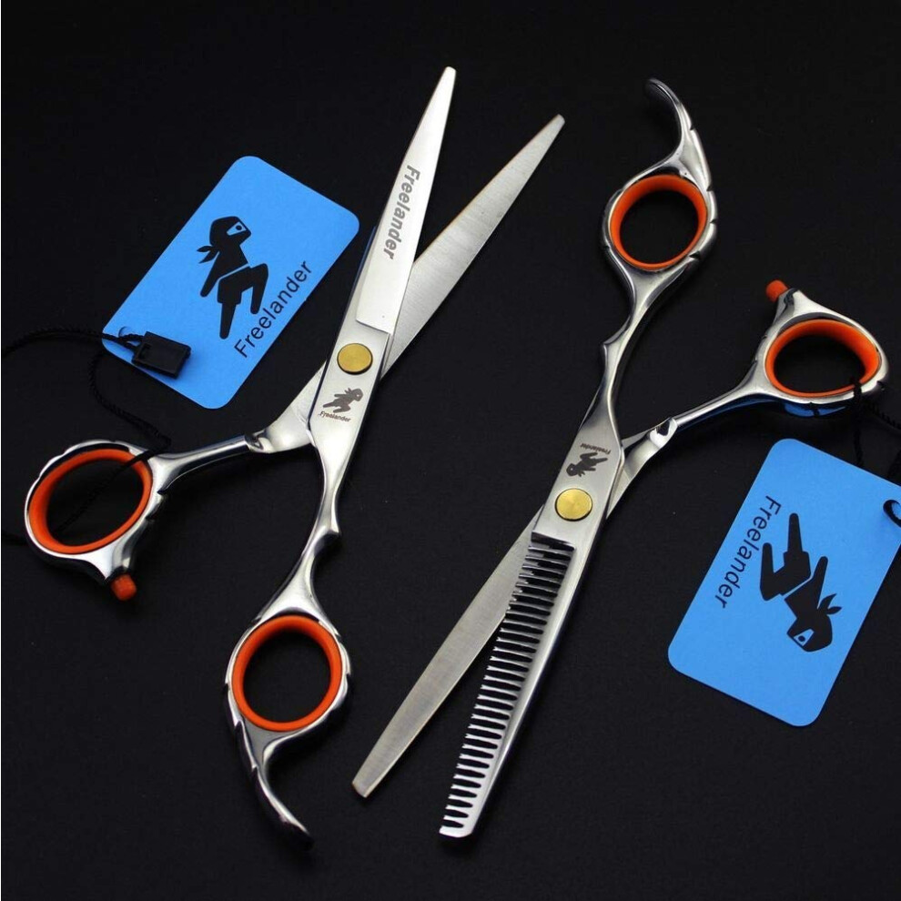 Red Professional Hair Cutting Scissors Japan 440C Stainless Steel Barber Shears With Precision Blades