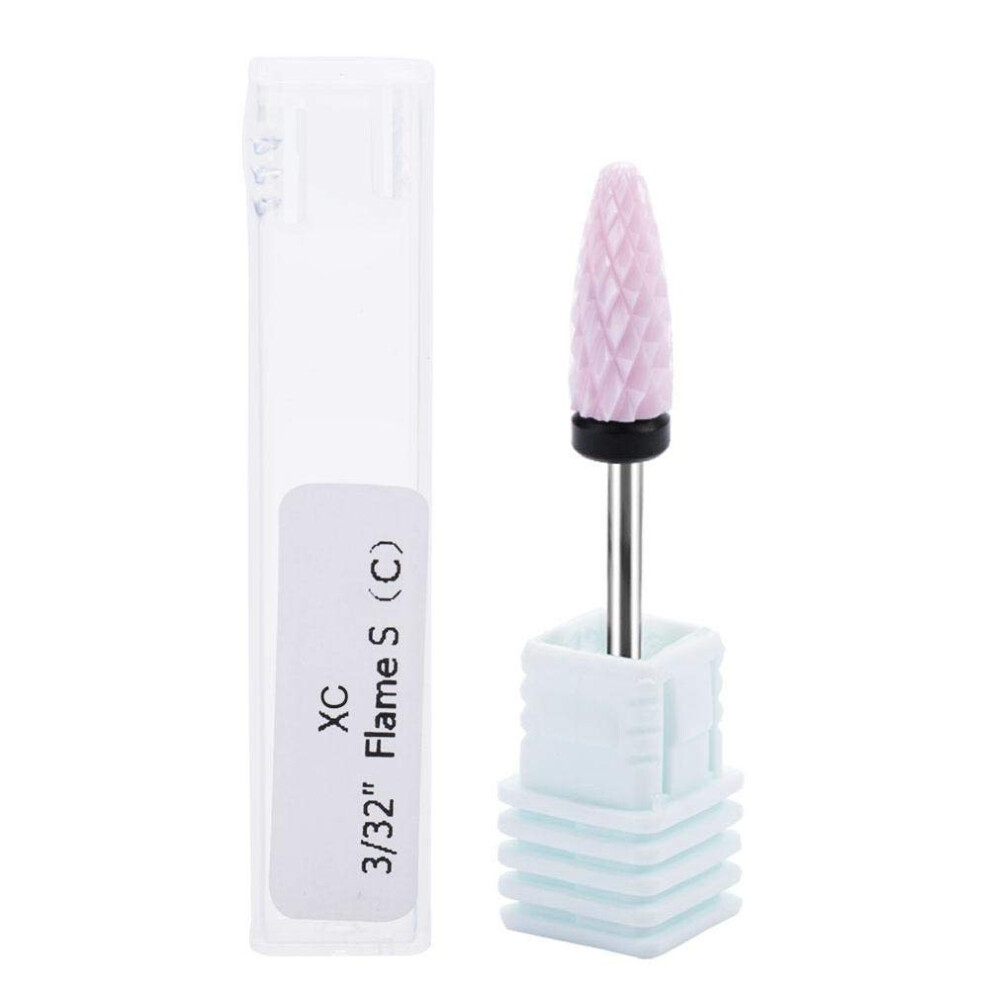 Pink Ceramic Nail Drill Bit For Manicure And Pedicure, Professional Bit For Acrylic And Gel Nails