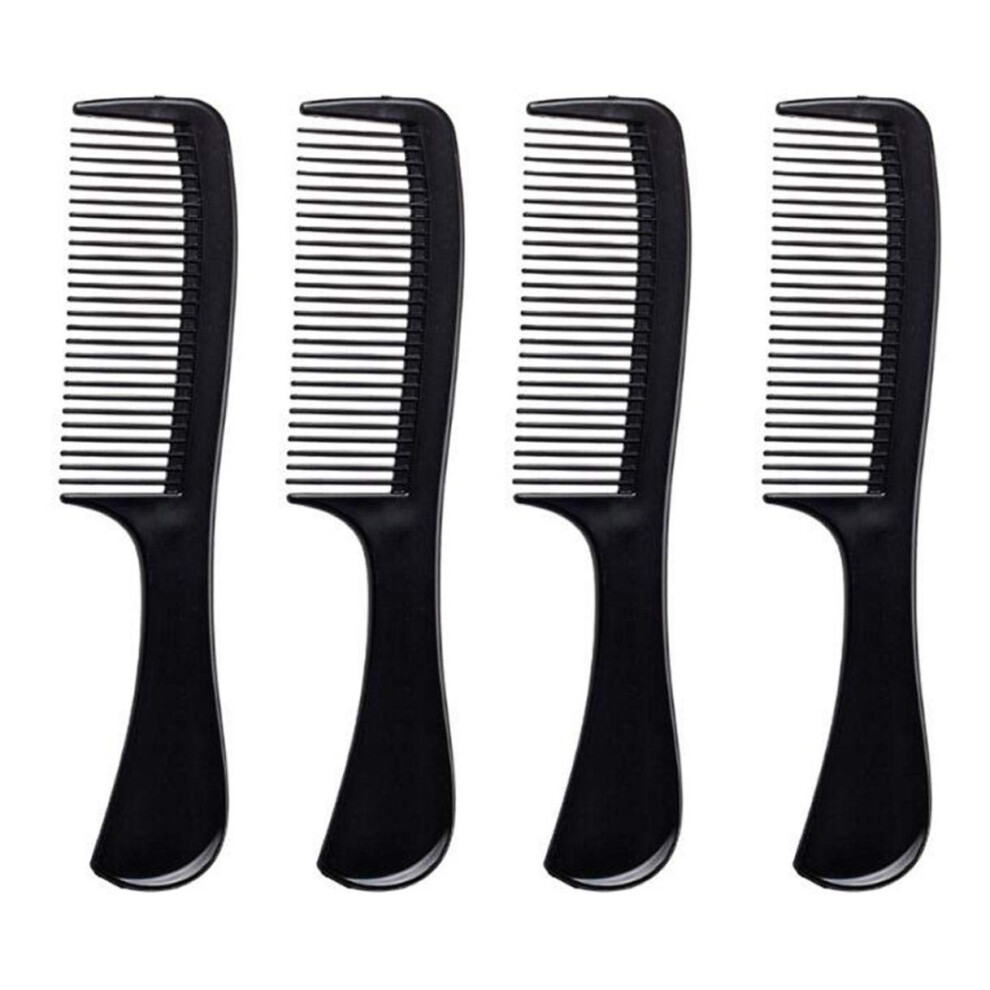 4pcs Fine Tooth Hair Comb Set with Ergonomic Grip for Professional Barber Styling