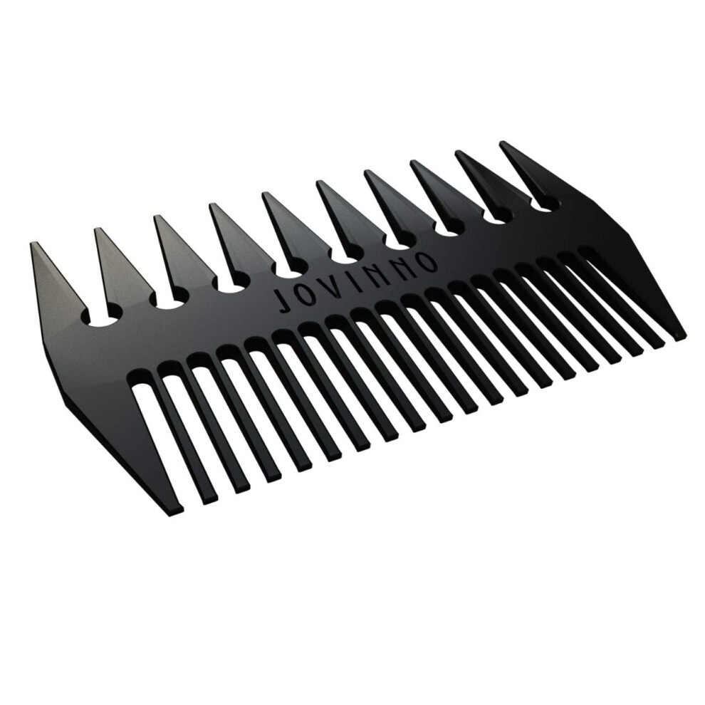 Stainless Steel Hair Comb DualSided Wide and Fine Tooth AntiStatic Beard and Hair Comb Black
