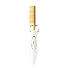 Hair Straightener and Hot Air Brush with 30s Fast Heat, 3 Temp Settings, UK Plug, White