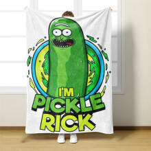 Rick and Morty AC-deken 76 x 102 cm - Fleece voor kinderen, volwassenen, kantoor, studentenkamer, thuis - Cadeau voor de feestdagen - Geschikt voor