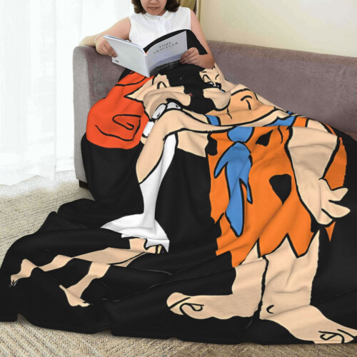 Κουβέρτα καναπέ Flintstones Flannel, εξαιρετικά μαλακή και ζεστή, 50"60" Micro Fleece για καναπέ, 2