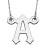 Sterling Silver Initial Pendant Necklace, 20" 1