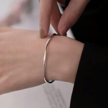 RSAMD új, divatos, nyitott, állítható Möbius sima karperecek, női, Girjo ezüst karkötők