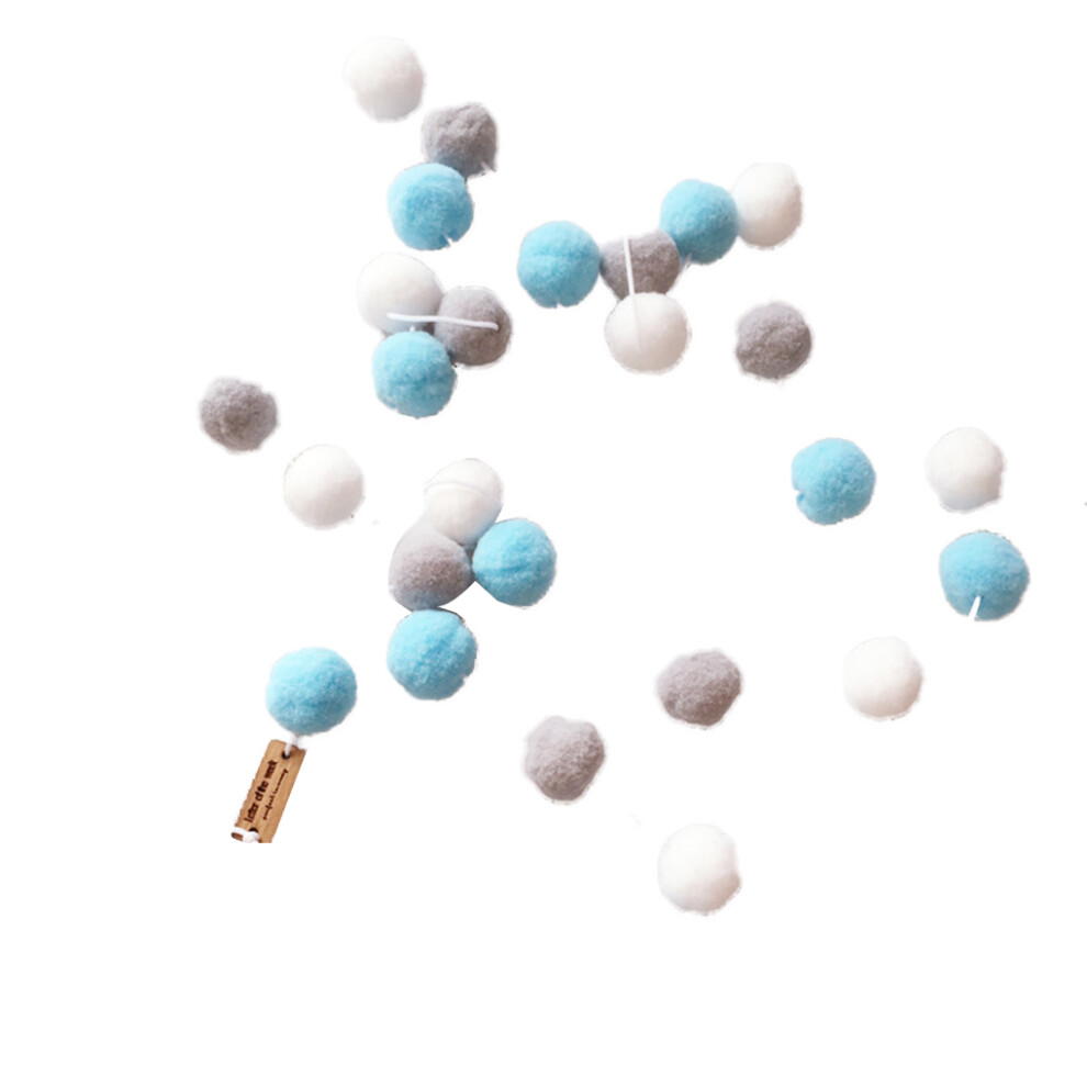 Worallymy 2m Handmade Felt Balls Kids Room Ornament Wall Hanging Home Decor Nursery Pom Pom Garland Party Props