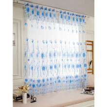 Ablakárnyékoló, erkély, késztermék, kiégetési mintás, virágmintás tüll függöny nappaliba, konyhába, 190 cm x 95 cm (H*Sz)