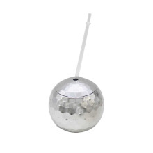 Almohadas navideñas decorativas Jacenvly, vaso de bebida con pajita estilo años 70, compatible con metal brillante de color lámina, para fiestas