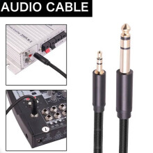Câble audio stéréo SUSUchens3 5 mm vers 6 35 mm, interface plaquée or, transmission stable, anti-interférences, universel, noir, 3 m