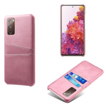 Étui en cuir avec fente pour carte Galaxy S20FE rose