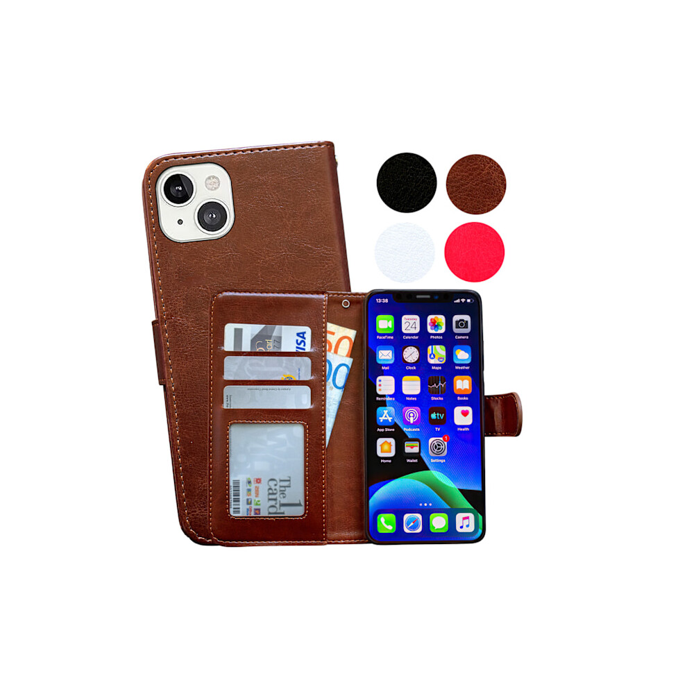Compatible With Iphone 14 - Leather Case / Protection White 9773935593183