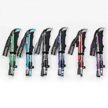 Hot sale at low price! New Naturehike Antishock Foldable Hiking Poles 5-piece Walking Pole for Hiking 2023 black black black 110-130cm
