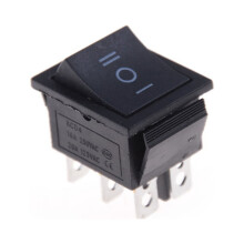 1 kpl KCD4-keinukytkin musta DPDT ON/OFF/ON6-nastainen 16A/250VAC20A/125VAC