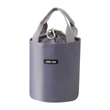 Sac isotherme cylindrique pour le déjeuner, grand sac de transport rond et portable avec doublure en aluminium, idéal pour le bureau et le riz,