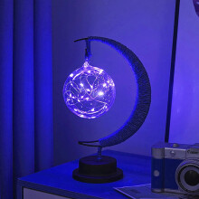 LINLIN Nachttischlampe, LED-Tischleuchte mit Rattan-Dekor für Wohnzimmer, Kinderzimmer, Schlafzimmer